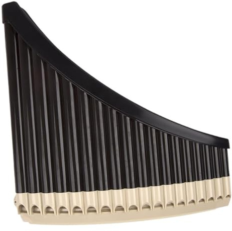 Panflöte Instrument Panflöte 18 Löcher Harz Gebogene Panflöte Mit Basisinstrument Gebogenes 18-Rohr Schwarz