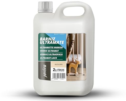 JOVIRA PINTURAS Ultramatter Holzlack auf Wasserbasis. Schutz und Dekoration von Holz im Innen- und Außenbereich. (2 Liter, Farblos)