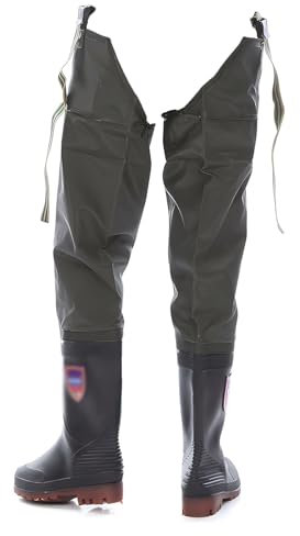 Höftvadare för herrar, vattentäta höftkängor för u Hip Waders Outdoor Herr Hip Waders, lätta vattentäta höftstövlar Tjock Oxford-sula, starkare grepp(7 UK)