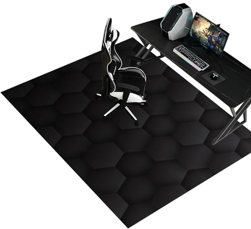Fzamudng 70 x 100 cm Unterlage Schreibtischstuhl, Bürostuhl Unterlage, Gaming Teppich für Stuhl, Bodenschutzmatte für Hartböden, Gaming Bürostuhl Stuhlmatten, Computerstuhl Teppiche