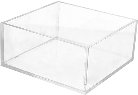 PRETYZOOM Servilletero sin Bordes Filosos Cuadrado de Acrílico Transparente Moderno y Simple, Conveniente para Uso y Almacenamiento para Restaurante y Hogar