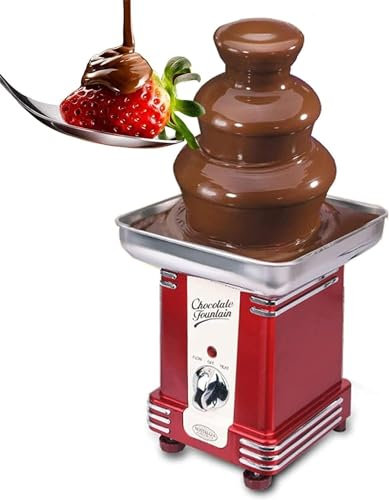 Fuente de Fondue de Chocolate, Máquina de cascada de chocolate, máquina de fuente de chocolate doméstica de acero inoxidable de 3 niveles, fuente de fondue for dulces de chocolate, queso, celebración