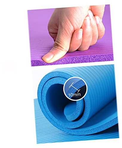 PAMINGONO Extra Dicke Rutschfeste Yoga Matte Mit Tragriemen x x Hochdichte Fitnessmatte Pink Für Yoga Und Übungen