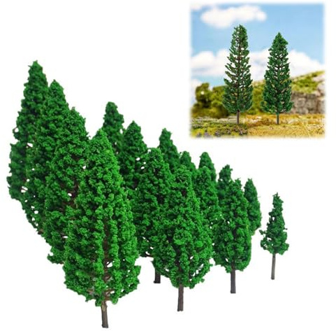 Helweet Gemischtes Modell Baum des Dioramas, Bäume Modellbau, Miniatur-Landschaft, Spielzeugmodell, Szenenlayout oder Landschaftsdekoration, 3,5-16 cm, 16 Stück