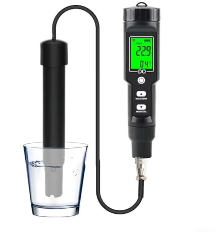 Messgerät für gelösten Sauerstoff, professioneller digitaler Stift Typ gelöster Sauerstoff, Detektor für Teich, Aquarium, Aquakultur und Wasseraquarien