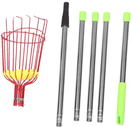 Toyvian Fruit Picking Harvester Pole Basket Apple Picker Extendable for