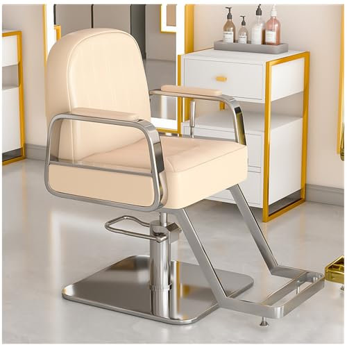 GLMGBP Verstellbarer Friseurstuhl, Friseurstuhl für den privaten und professionellen Friseursalon, Friseurstuhl mit Drehgelenk und Hydraulikpumpe, Verstellbarer Friseur-Schönheitsstuhl mit Fußstütz