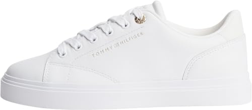 Tommy Hilfiger Donna Sneakers con Suola Preformata Feminine in Pelle, Bianco (White), 41