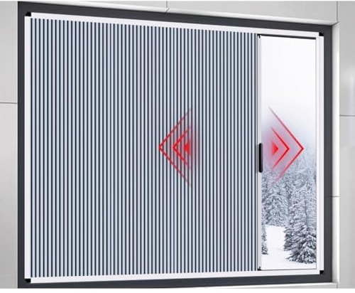 Sxlawesom Aluminium-Schiebefenster, Falttüren (Akkordeon), Raumteiler für mehr Privatsphäre(1500x1000mm)