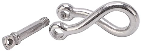 Cloimei Grillete Giratorio de 90 Grados de Acero Inoxidable Grillete de Ancla Trenzado Resistente de 8 mm de Grado Marino para Aparejos de Barcos y Yates Equipos de Pesca y aplicac