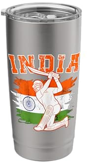 India Cricket Supporters Jersey | Indian Cricket Fans Stainless Steel Insulated Tumbler