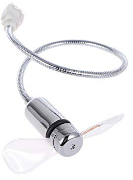 WINOMO Mini USB Ventilateur avec 64 LED Colorées Motifs Circulaires Affichage (Argent)