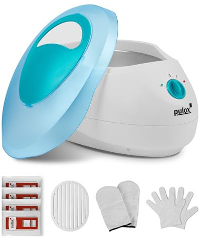 Pulox Paraffinbad - Wachsbad zum Schmelzen von Paraffinwachs + 4x Paraffin Wachs