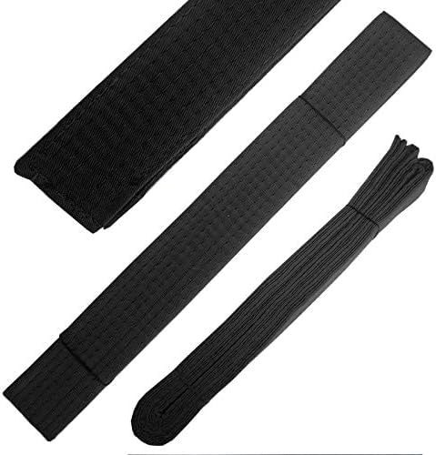 Solid Rank Karate Martial Arts and Taekwondo Belts (Black, 6)