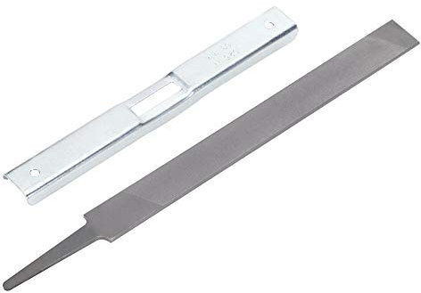 TOPINCN Lot de 2 outils pour affûter la tronçonneuse à chaîne en acier, calibre de profondeur et forestier, pour travailleurs, mesure de profondeur