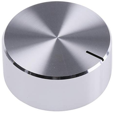 RS PRO Potentiometer Drehknopf silbern Ø 32mm x 14mm x 13mm, Rund Schaft 6.4mm