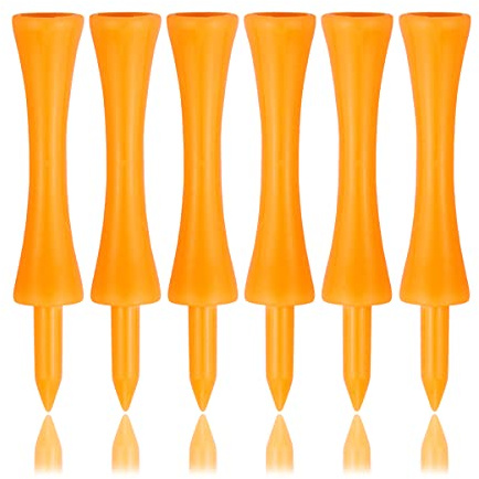 Zivisk Castle Golf Tees Step Down in plastica 100 Count(Arancio,70mm)
