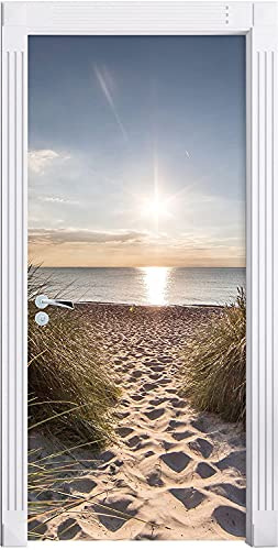 Türtapete Selbstklebend TürPoster 3D Türbild - WEG INS MEER - Türfolie Fototapete PREMIUM PVC Wasserfest Türaufkleber Wandtattoo Für Schlafzimmer Wohnzimmer Tür Dekoration Stickers 86 x 200 cm