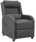 Gaming Recliner Gaming Armchair, Gaming Chair with Footrest and Headrest with Reclining Function for Ultimate Gaming Set Up with Chair Side Pockets in (Black with Grey Trim)