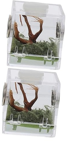 FRCOLOR 2stücke Acryl-zuchtbox Für Jumping Spinnen Transparentes Terrarium Mit Belüftungslöchern Robust Und Pflegeleicht Für Reptilien Und Insektenhaltung