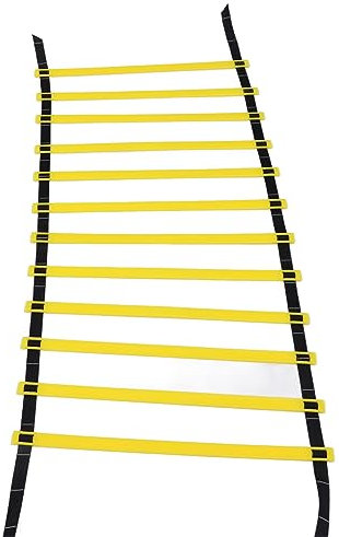 HUAOSN Agility Ladder, Speed Ladder, Exercise Ladder for Football, Football Step Exercise Rope Ladder, Football Fitness Foot Exercises with Carry Bag, Agility Exercise Speed Ladder