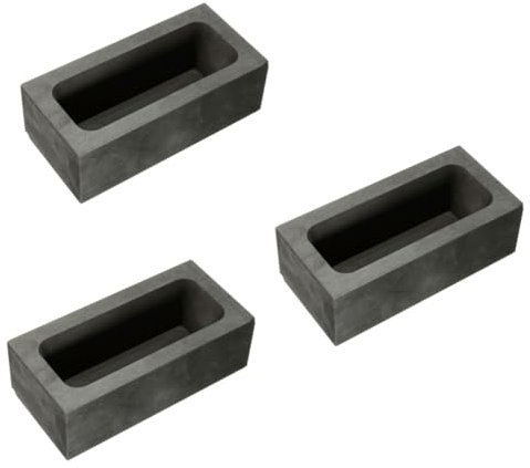 NUOBESTY 3stücke Graphit-gussform Für Gold Und Silber Schwarz Für Schmelzen Von Edelmetallen Hohe Thermische Stabilität Für Labor Und Tests Für Notfälle