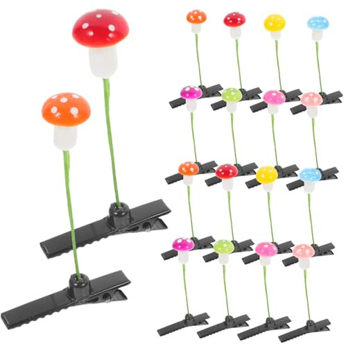 Barrettes Champignons 30 Pcs en Plastique et Alliage de Zinc Noël