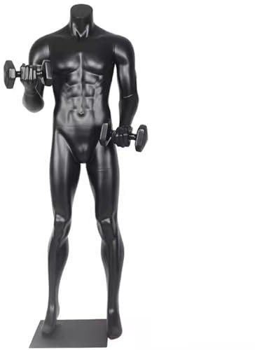 Schaufensterpuppe Männlich Sportmodell, Fitness-Haltung, männliche Schaufensterpuppen-Gliedmaßen sind bewegliche Form-Display-Kunststoff-Mobile-Metallbasis, für Sportbekleidungsgeschäfte ( Color : Dum