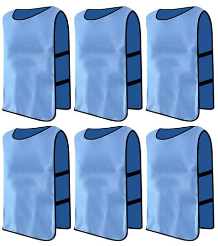 PTJJXA 6 Stück Leibchen Fußball Set, Sports Mesh Bibs, Trainingsleibchen Basketball, Sport Trikot Leibche für Erwachsene, Leibchen Mesh Weste für Training, Trainingsleibchen für Herren Damen