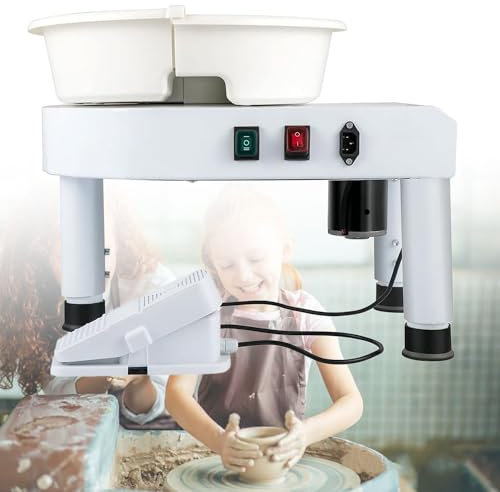 LZDOYY Pottery Wheel Forming Machine 25CM/30CM/35CM Electric Pottery Wheel Machine Clay Ceramic Shaping Art DIY Work Tool Kit,35cm