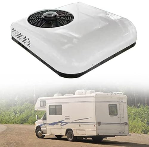 YLANMEI 12v/24v Air Conditioner for Rv, Air Conditioner Evaporator Set, Dc Air Conditioner, Car Roof Fan, Mini Air Conditioner for Car, Caravan, Truck,White-24V