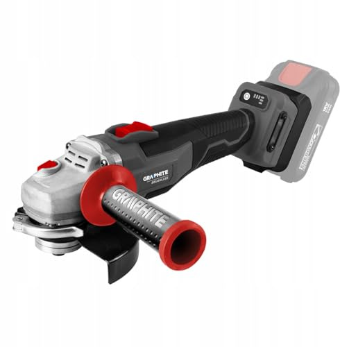 GRAPHITE Amoladora angular inalámbrica ENERGY+ (18 V, 125 mm de diámetro del disco, profundidad de corte de 28 mm, sin batería) - Amoladora angular profesional - Motor sin escobillas