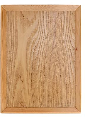 Plateau en Bois Rectangulaire, Grand Plateau de Service Alimentaire avec Poignées, Plateau en Bois de qualité Supérieure pour Diverses Occasions, Plaque en Bois Respectueuse de