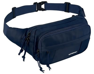WATERFLY Bauchtasche Gürteltasche Herren Damen: Sportlich Hüfttasche Stylisch Fanny Waist Pack Festival Bumbag MTB Hipbag Gassi Klein Bum Bauchbeutel Unisex Hip Bag für Sport Hundetraining