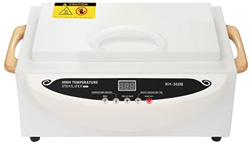 MINRS Heißluftsterilisator 500W Trockene Hitze Hochtemperatur Sterilisator 250℃ mit Timer 0-90 Minuten Nagel-Werkzeug-Sterilisator für Kosmetik Nagel Fußpflege Sterilisationsgerät