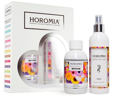 HOROMIA Horotwins Wäscheparfum 250 ml und Deo-Spray 250 ml - Geschenkverpackung Liberty
