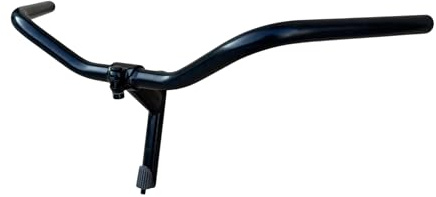 Manubrio Bici City Bike in Acciaio Nero 600 mm – Piega con Attacco per Bicicletta 24” 26” 28” – Manubrio Robusto per City Bike Uomo Donna