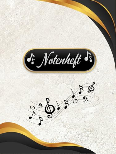 Notenheft Geige Notenbuch Cello Violine Musikunterricht Bratsche Notenlinienheft Große Lineatur Geigenunterricht Anfänger Violoncello Kontrabass ... da Gamba Notensysteme Musiker Rebec 02B01