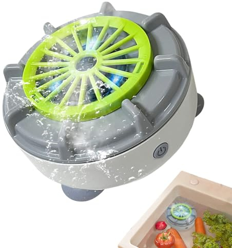 Essoreuse À Fruits Nettoyeur-Purificateur Automatique Électrique D'Aliments | Bol Nettoyant Fruits Portable Nettoyeur Pour Cuisine Viande Fruits De Mer Salade Pique-Nique