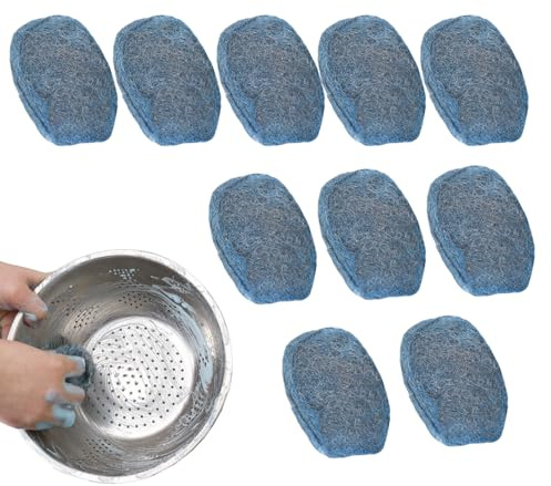 Steel Wool Scrubber | Dish Washing Soap Cleaner | Kitchen Cleaning Pads | for Pans Bowls Plates Home Kitchen Sink Tile Bathroom