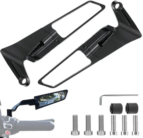EOYLBFWH Espejos Retrovisores Moto para Honda 750 XADV X-ADV 750 XADV750 190T, Ajustables y Plegables Diseño Aerodinámico Espejos Laterales Extremo de Barra,S