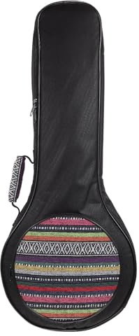 Homoyoyo Mandolinentasche Baumwolle Ethnostil Rucksack mit Gepolstertem Schultergurt Kleine Aufbewahrungstasche für Mandolinen Zubehör Zufällige Farbe