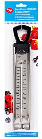 Tala Jam Thermometer - Stainless Steel Confectionery Temperature Guide - Easy to Read Marking, Mercury Free - From 40°C to 200°C - Bakeware Accessories - 39.5cm x 10cm