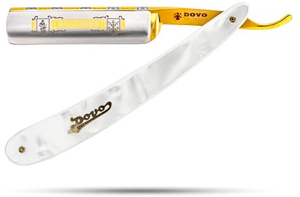 Navaja de afeitar DOVO Solingen - Navaja recta de acero al carbono - 5/8 de pulgada - Cabeza redonda - Afilado completo hueco - Navaja de barbero DOVO Solingen