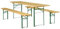 SCHÄFER SHOP Bierzeltgarnitur klappbar, Festzeltgarnitur 220x60 cm, Maße Bierbank 220x25x49 cm, Tisch 22x60x77 cm, Biertischgarnitur & 2 Bierbänke, Biertisch extra breit, Gartenmöbel Set