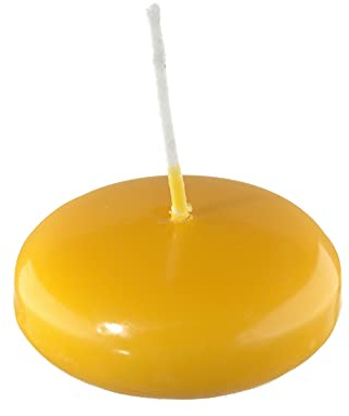 Unbekannt Kerzen, Schwimmkerzen Goldgelb Gelb 2,6 x 4,2 cm, 40 Stück