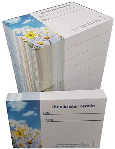 10 Terminblöcke mini mit je 100 Blatt, 1000 Terminzettel tzm5 Natur Wiese