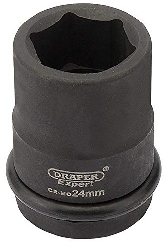 Draper 28694 Expert Hi-Torq 6 Point Impact Socket, 3/4 Square Drive, 24mm , Blue