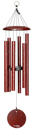 Corinthian Bells von Wind River Windspiel für Terrasse, Hinterhof, Garten und als Außen-Dekoration, aus Aluminium, 76,2 cm, Rot (Ruby Splash), hergestellt in den USA