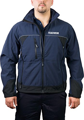 feuer1 Softshelljacke Feuerwehr, Wind- und wasserdicht, hochatmungsaktiv, Reflex